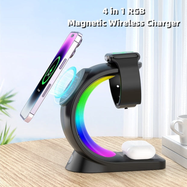 4 In 1 Magnetic Wireless Charger By Yurfy